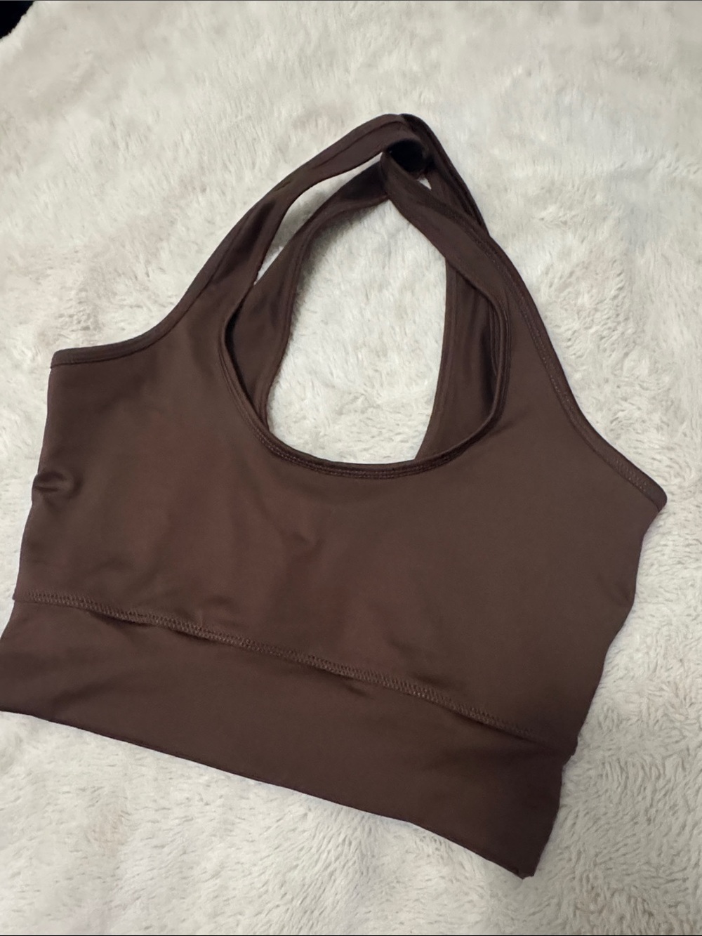 Sommer Ray | Scoop-Back Criss-Cross Sports Bra in Brown | M | NWOT